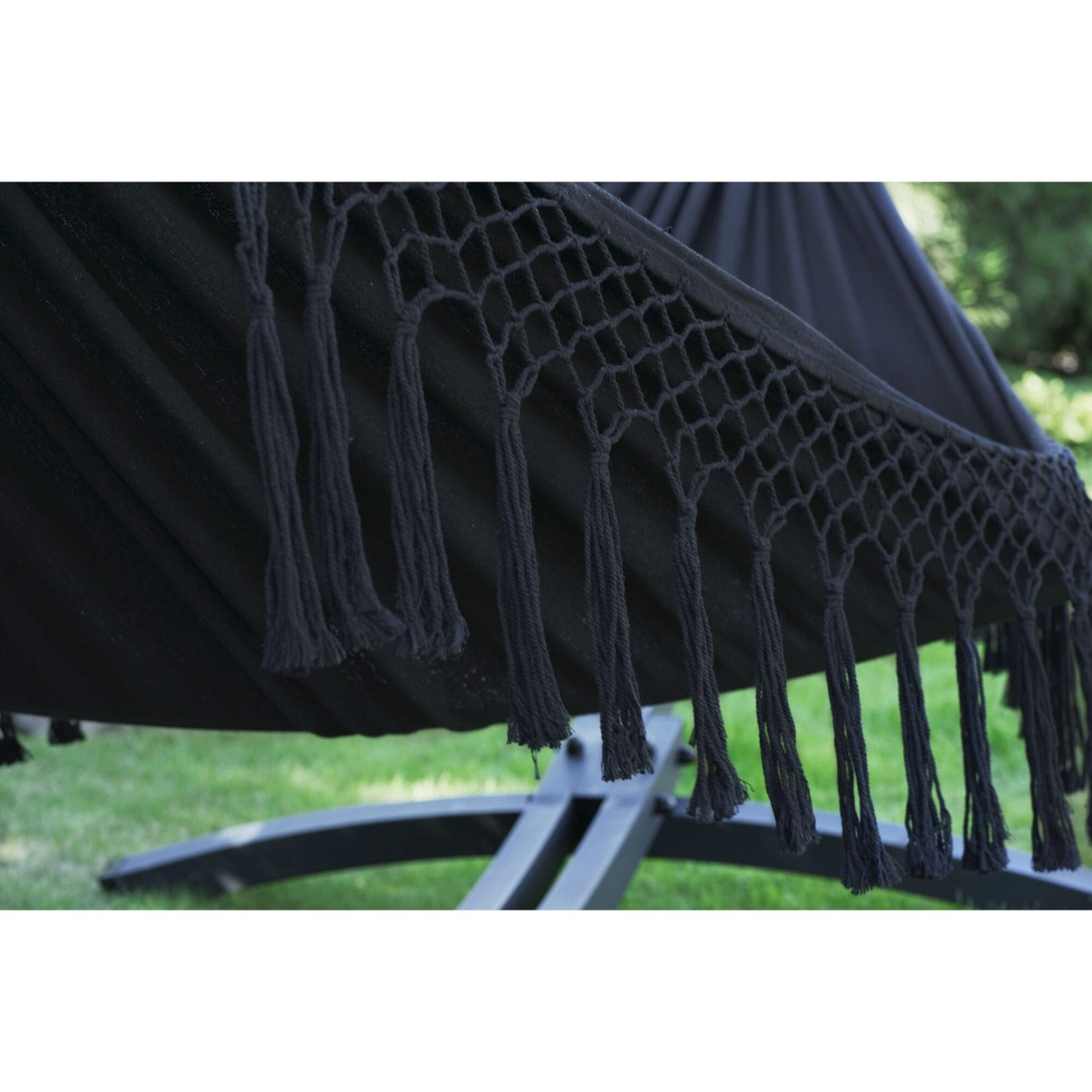 Hamac sur pied extérieur design noir