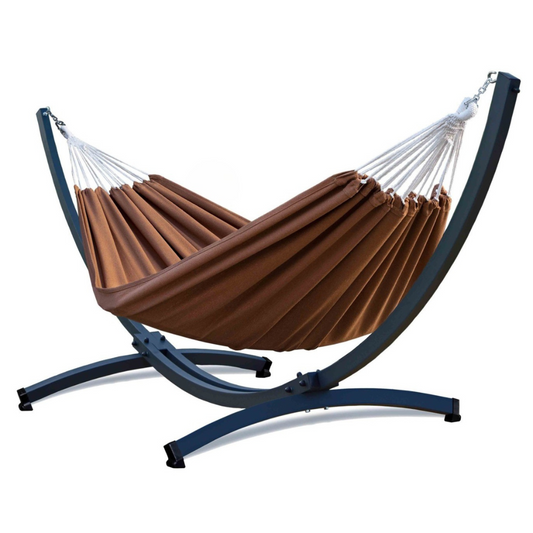Hamac sur pied pour jardin marron