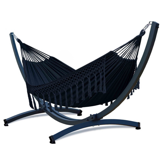Hamac sur pied extérieur design noir
