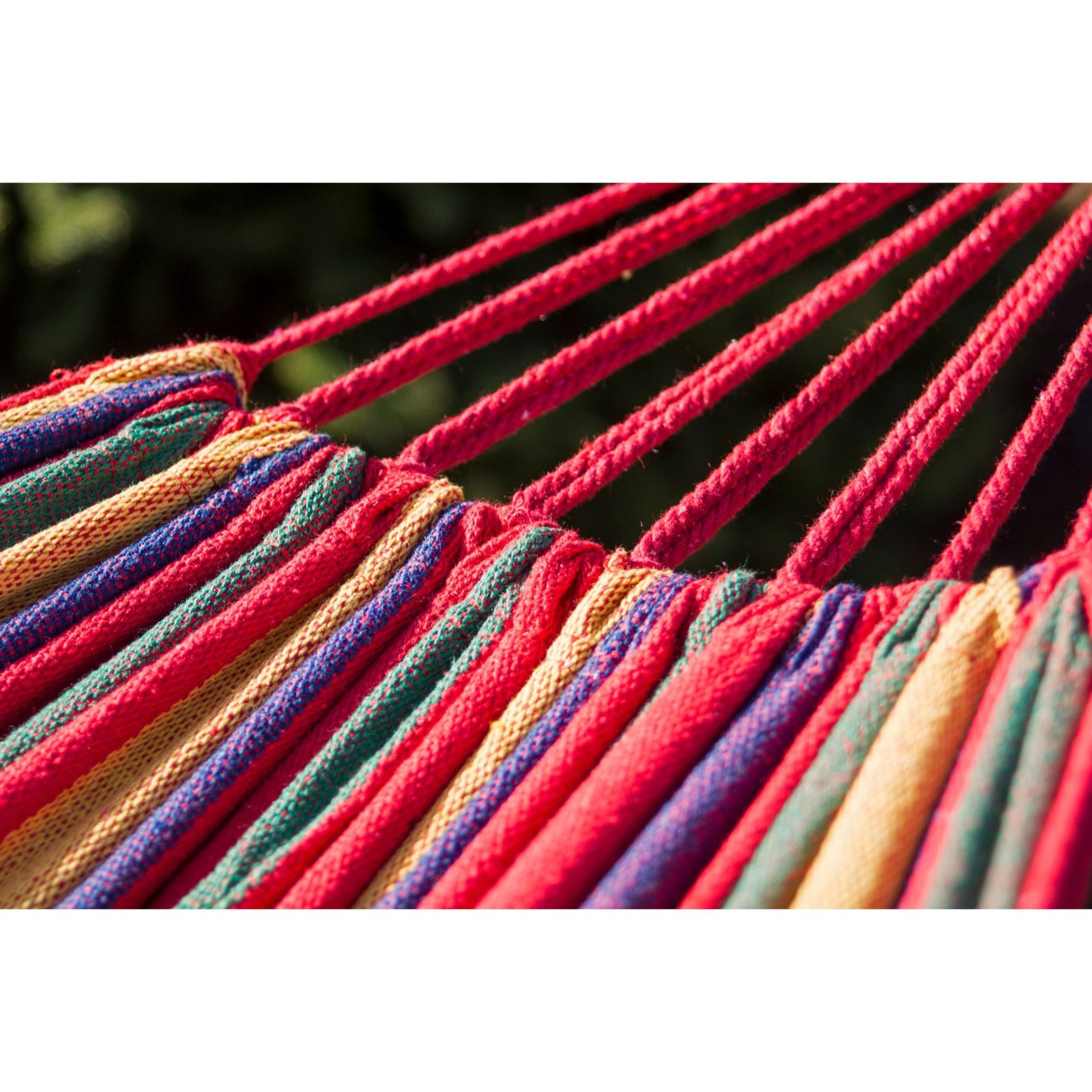 Hamac sur pied extérieur multicolore rayé